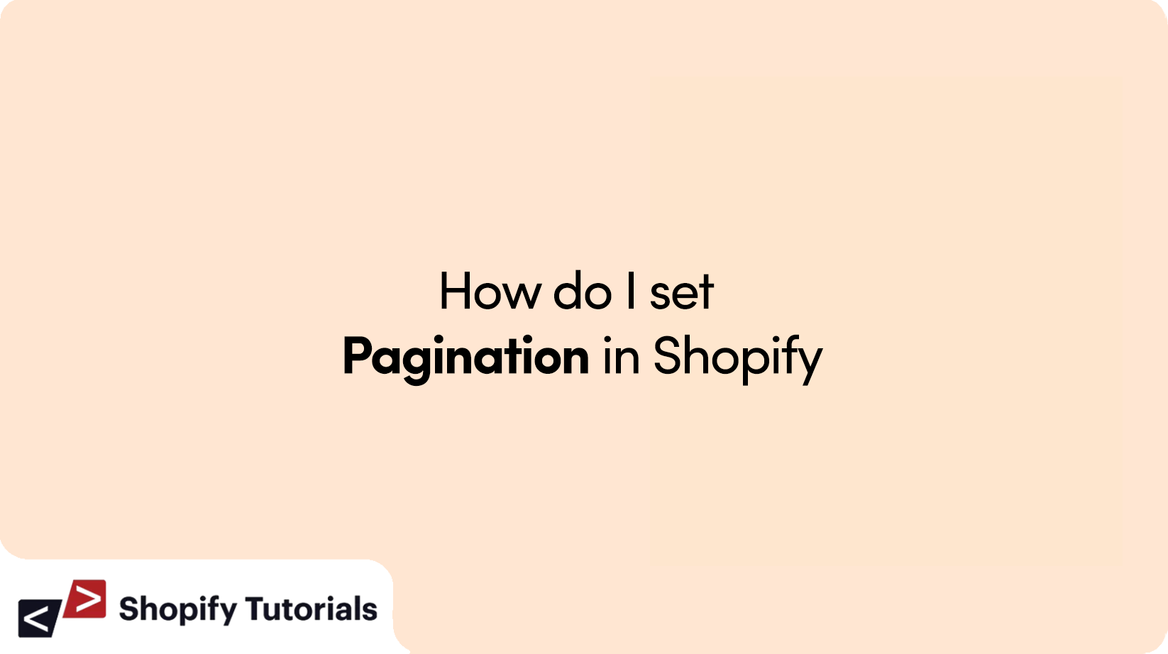 How do I set pagination in Shopify