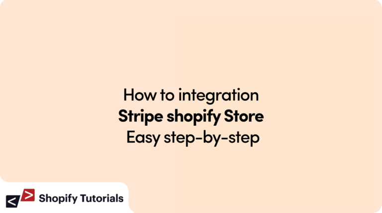 How to integration Stripe shopify Store Easy