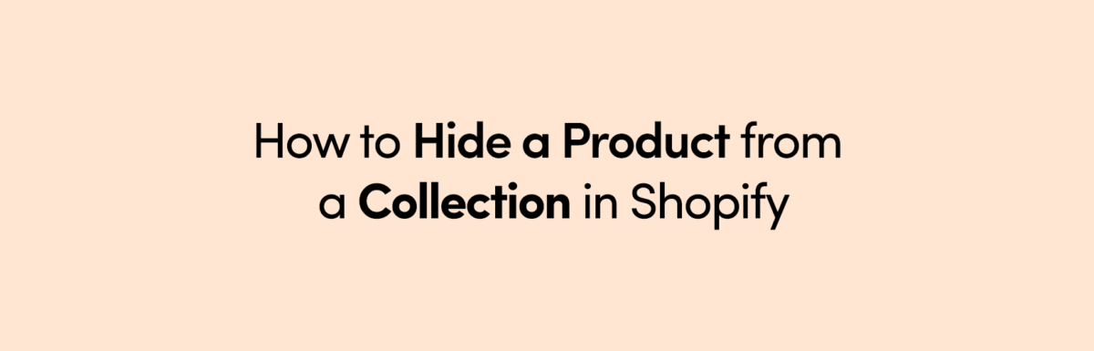 Product hide from collection page