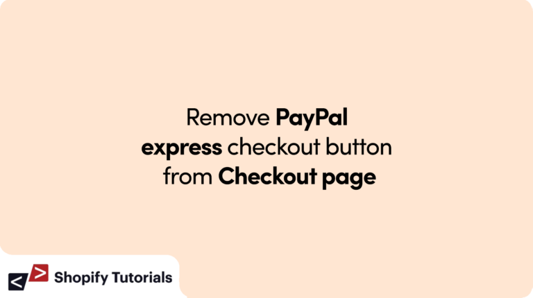 Remove paypal express checkout Button from checkout page