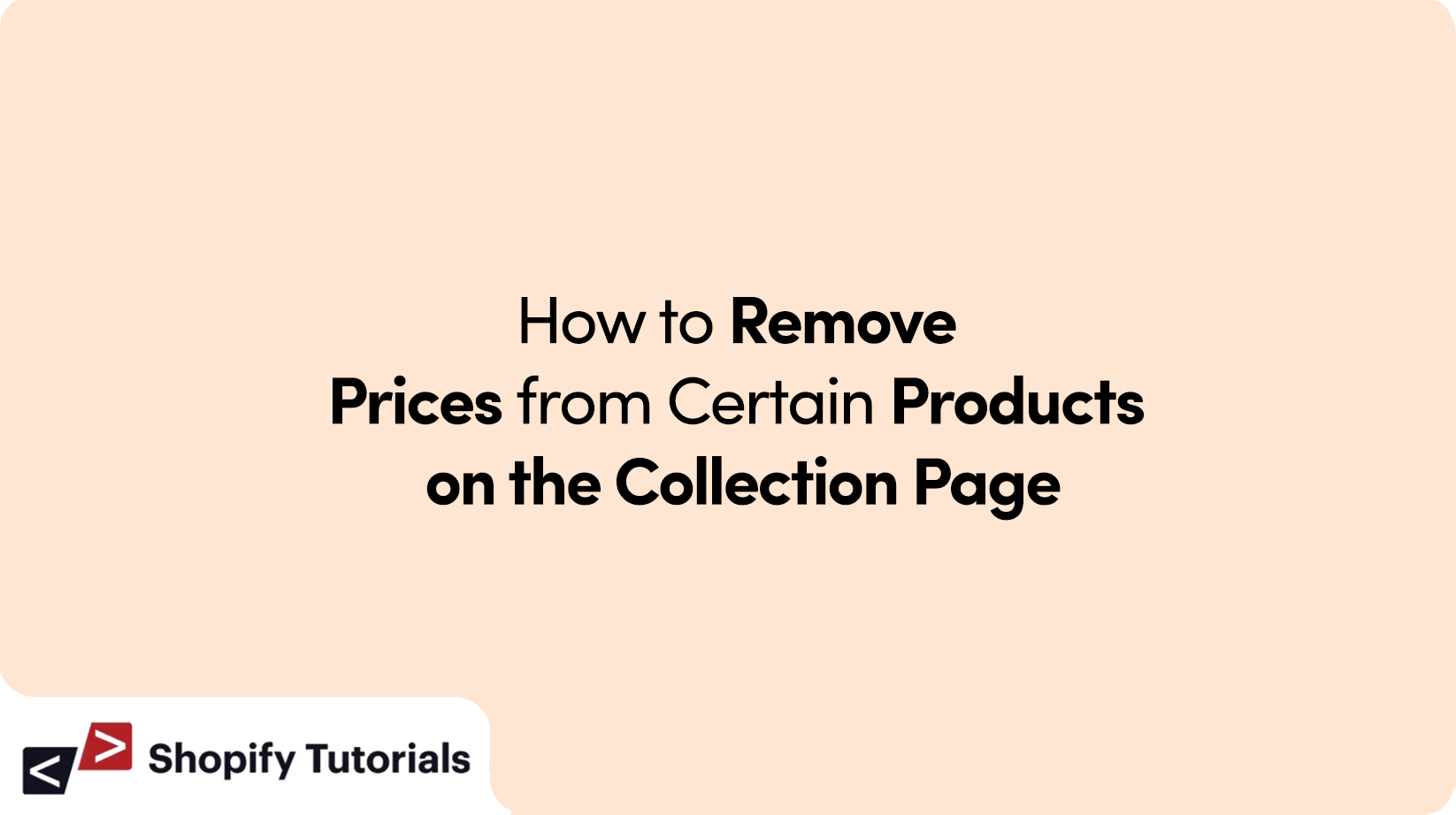 Remove product price on collection page