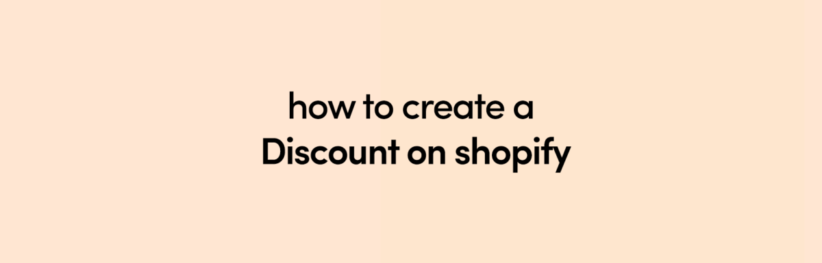 how to create a discount on shopify