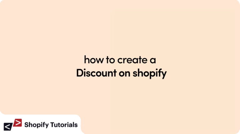 how to create a discount on shopify