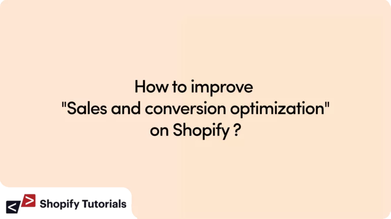 Sales and conversion optimization
